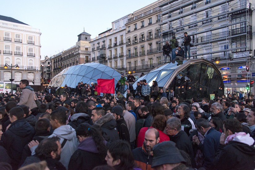 Du 15M au 22M, la place Puerta del Sol.